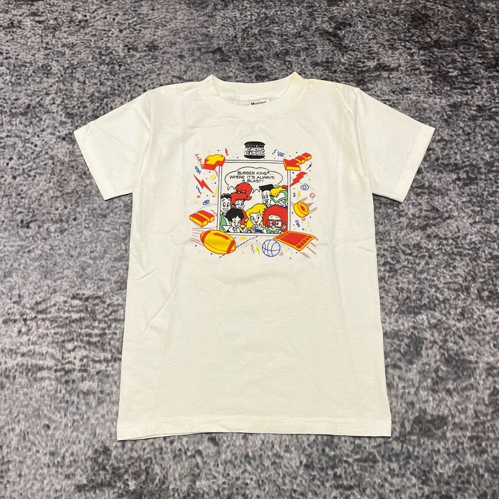 Vintage 90s Burger King Kids Club T Shirt Youth Size Large Made In USA Graphic